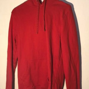 red blank hoodie